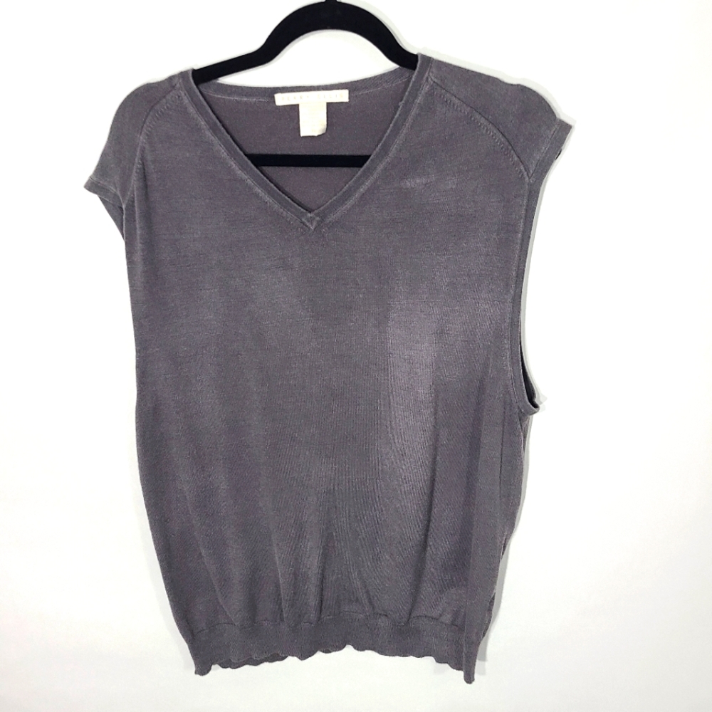 Perry Ellis Men's Pullover Vest Size XL Silk and Spandex Gray